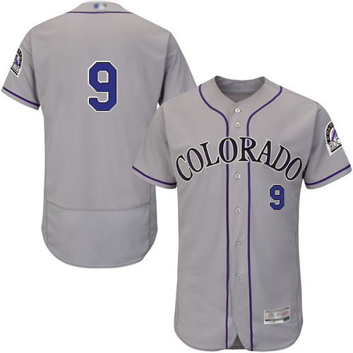 Rockies #9 Daniel Murphy Grey Flexbase Authentic Collection Stitched Baseball Jersey