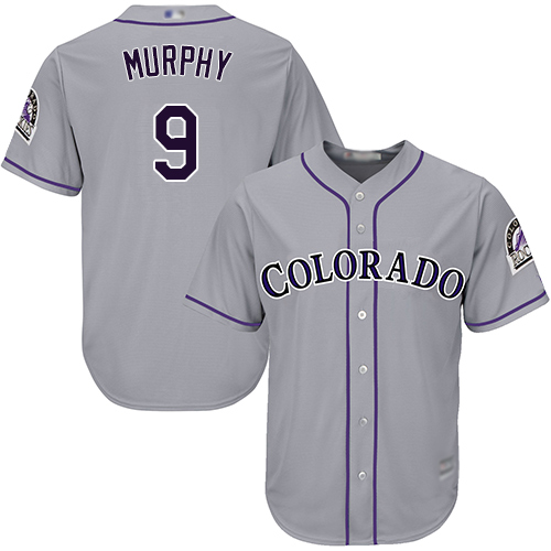 Rockies #9 Daniel Murphy Grey New Cool Base Stitched Baseball Jersey