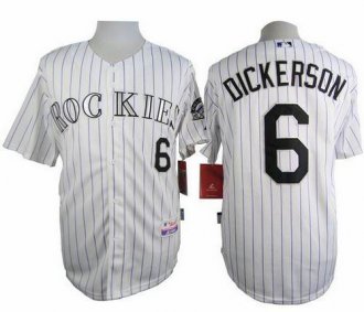 Colorado Rockies #6 Corey Dickerson White Cool Base Stitched Baseball Jersey