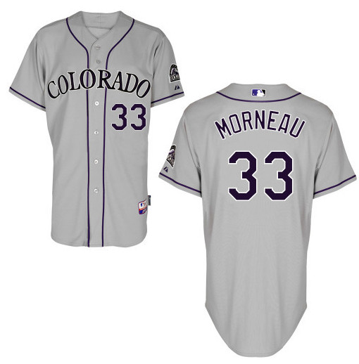 Colorado Rockies #33 Justin Morneau Jersey Grey MLB Jerseys