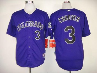 Colorado Rockies #3 Michael Cuddyer Purple Cool Base Baseball Jersey