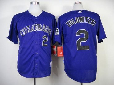 Colorado Rockies #2 Troy Tulowitzki Purple Cool Base Baseball Jersey