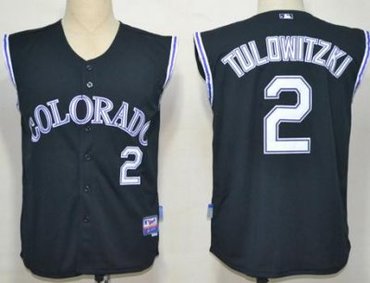 mlb jerseys Colorado Rockies 2 Troy Tulowitzki Black Cool Base Vest Jerseys