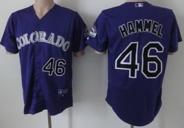 Colorado Rockies 46 Hammel Purple MLB Jerseys