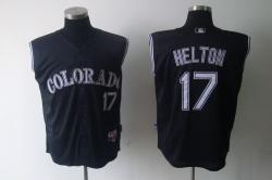 mlb Colorado Rockies 17# Todd Helton Black jerseys