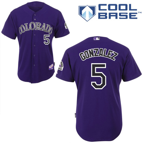 MLB jersey Colorado Rockies 5 GONZALEZ purple