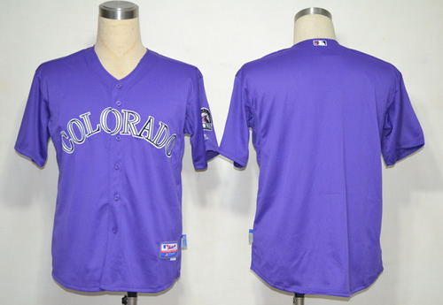 Colorado Rockies Blank Purple mlb jerseys coolbase