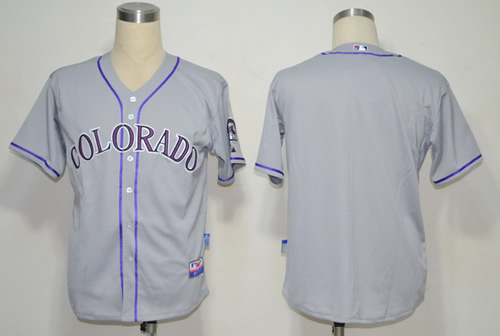 Colorado Rockies blank grey mlb jerseys coolbase