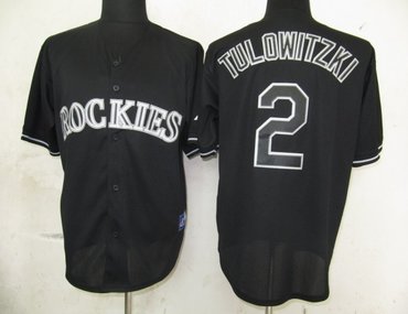 mlb colorado rockies 2 tulowitzki black fashion jerseys