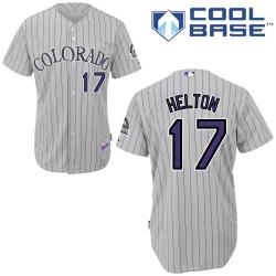 mlb colorado rockies 17# helton grey cool base jerseys