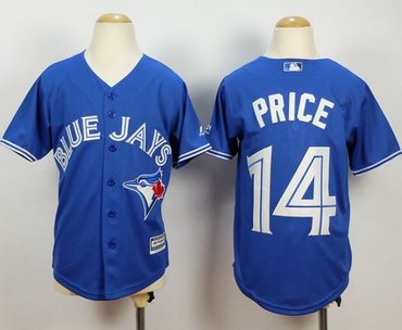 Youth Toronto Blue Jays #14 David Price Blue Cool Base Baseball Jersey