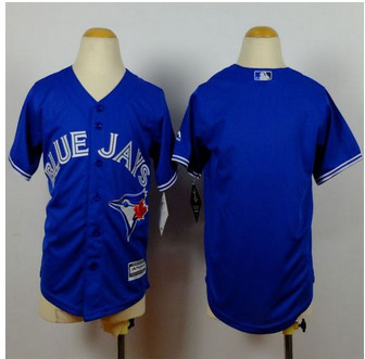 Youth Toronto Blue Jays Blank Blue Cool Base Stitched Baseball Jersey