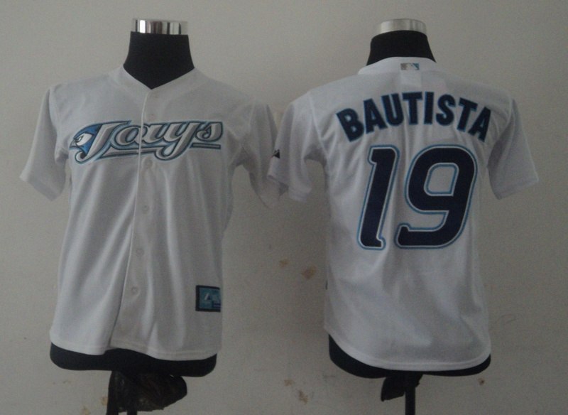 kids mlb toronto blue jays 19 jose bautista white