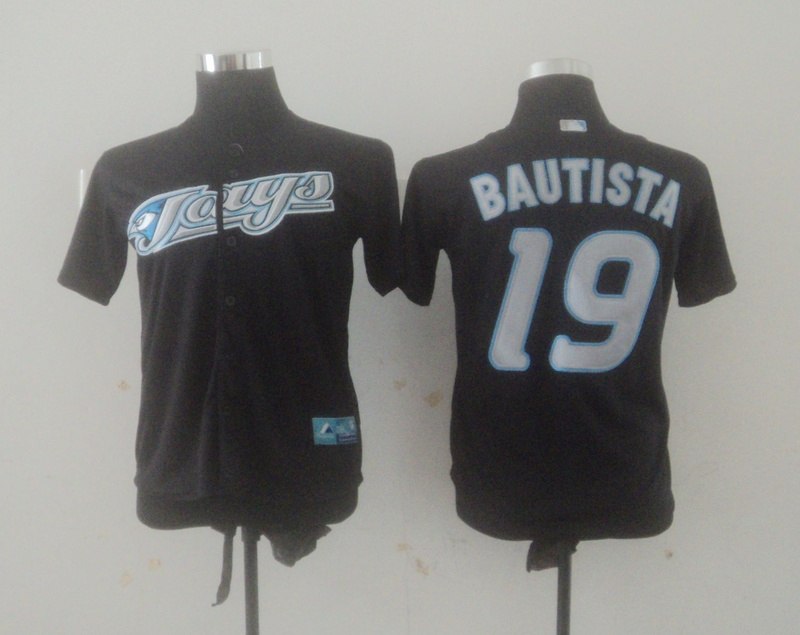 kids mlb toronto blue jays 19 jose bautista black