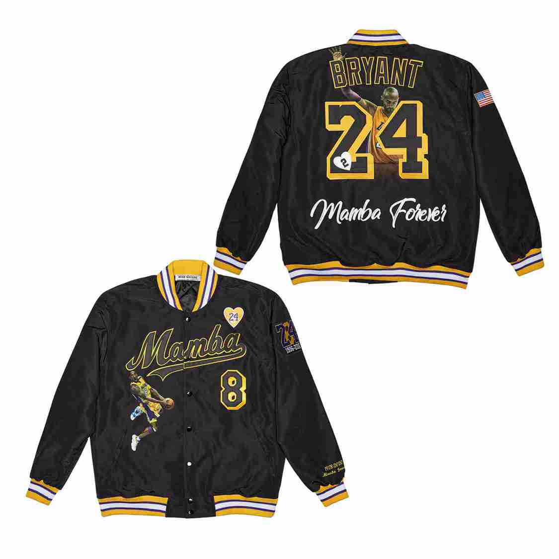 LEGEND MAMBA BRYANT 8-24 BLACK SATIN JACKET