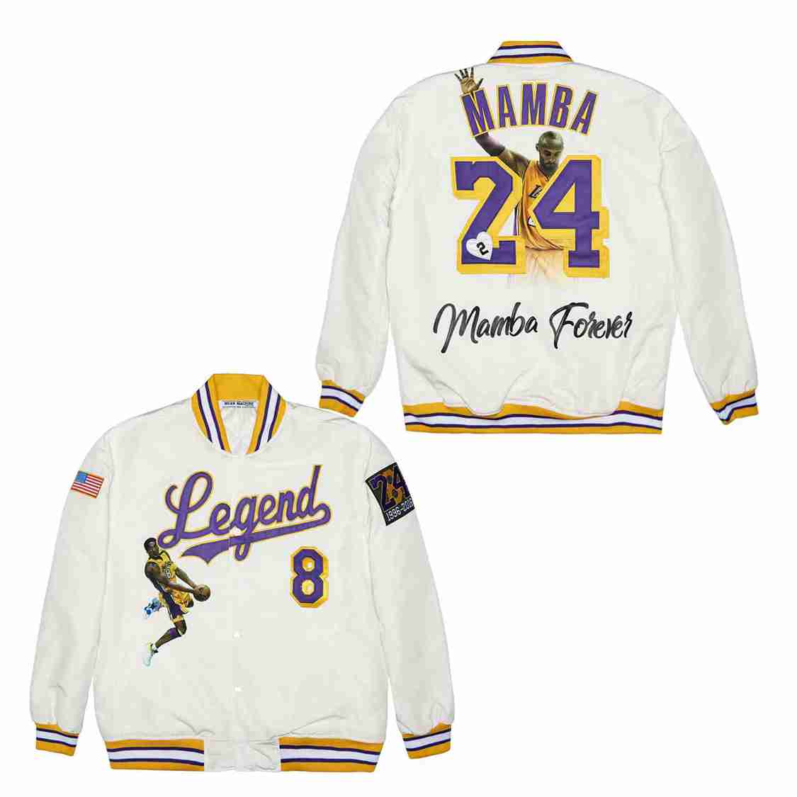 LEGEND MAMBA BRYANT 8-24 BLACK SATIN JACKET 1