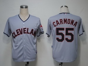 mlb jerseys cleveland indians 55 carmona grey cool