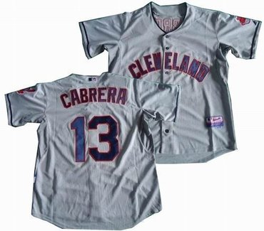 cleveland indians 13 asdrubal cabrera grey jerseys