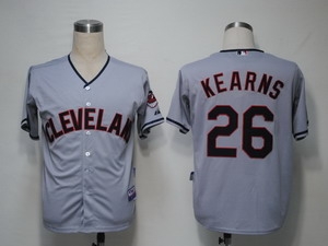 mlb jerseys cleveland indians 26 kearns grey cool