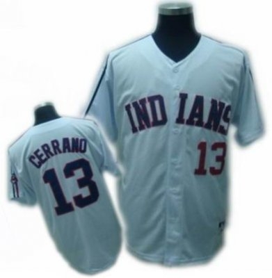 cleveland indians 13# cerrano jerseys white