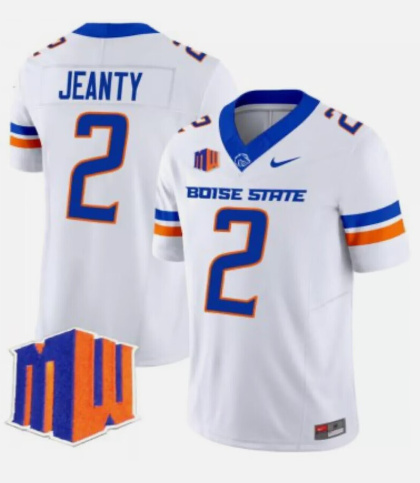 MEN Boise State Broncos #2 Ashton Jeanty White Nike Vapor Limited Football Jersey