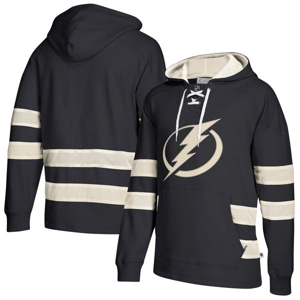 Tampa Bay Lightning Navy Men's Customized All Stitched Hooded Sweatshirt Black