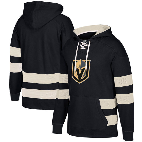 Vegas Golden Knights Black Men's Customized All Stitched Hooded Sweatshirt