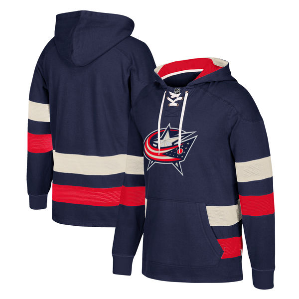 Columbus Blue Jackets Navy Men's Customized All Stitched Hooded Sweatshirt