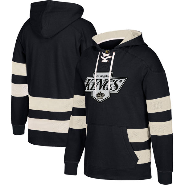 Los Angeles Kings Black Men's Customized All Stitched Hooded Sweatshirt