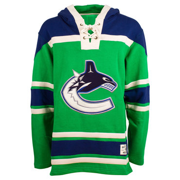 Canucks Green Men's Customized Hooded Sweatshirt