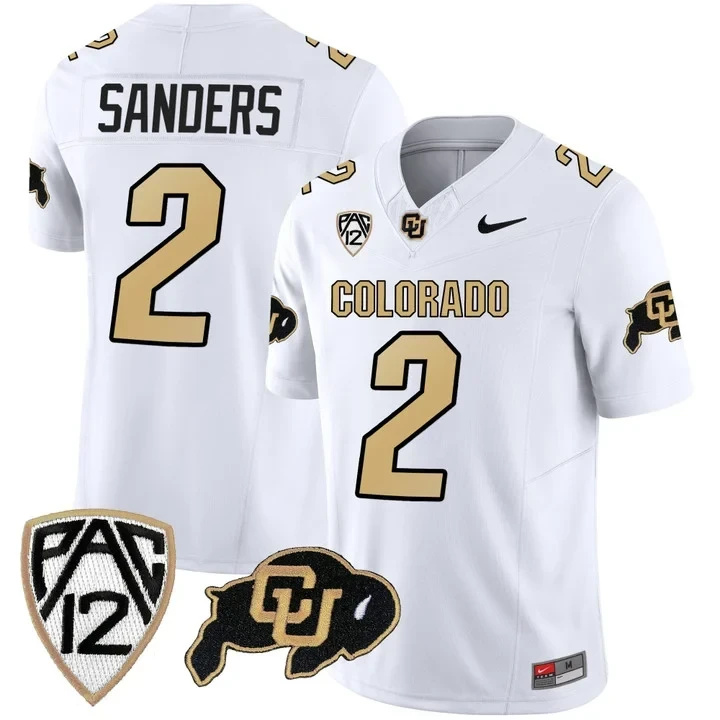 2023 Colorada Buffaloes #2 Shedeur Sanders White Vapor Limited Jerseys_副本