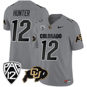 2023 Colorada Buffaloes #12 TRAVIS HUNTER Gray Vapor Limited Jerseys