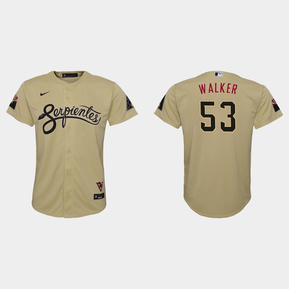 Arizona Diamondbacks #53 Christian Walker Youth Nike 2021 City Connect MLB Jersey Gold