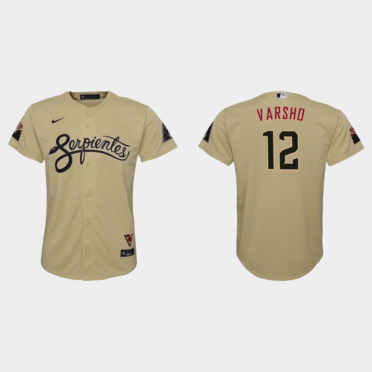 Arizona Diamondbacks #12 Daulton Varsho Youth Nike 2021 City Connect MLB Jersey Gold