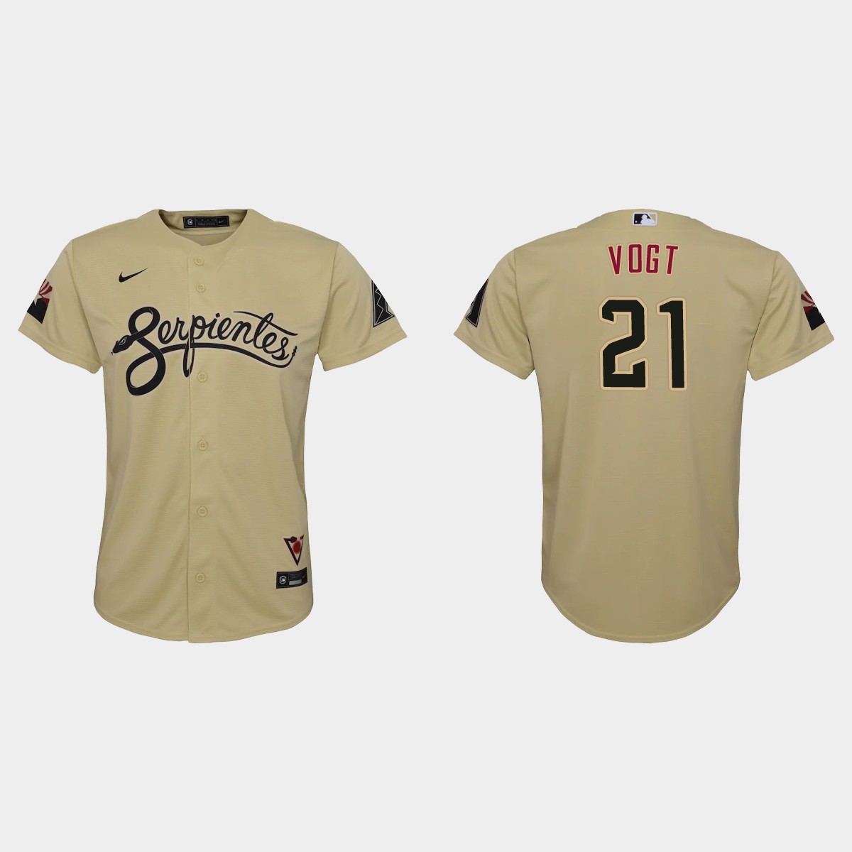 Arizona Diamondbacks #21 Stephen Vogt Youth Nike 2021 City Connect MLB Jersey Gold