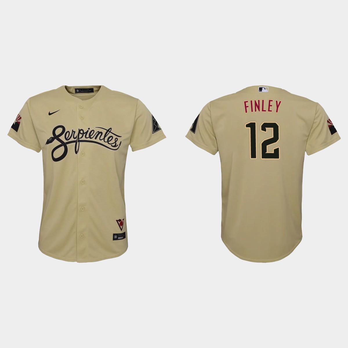 Arizona Diamondbacks #12 Steve Finley Youth Nike 2021 City Connect MLB Jersey Gold