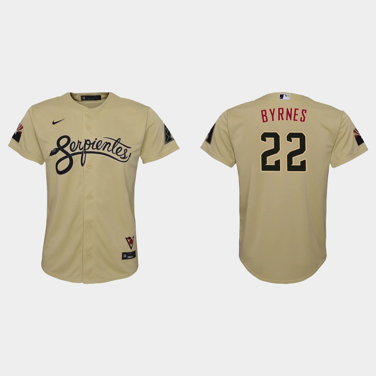 Arizona Diamondbacks #22 Eric Byrnes Youth Nike 2021 City Connect MLB Jersey Gold