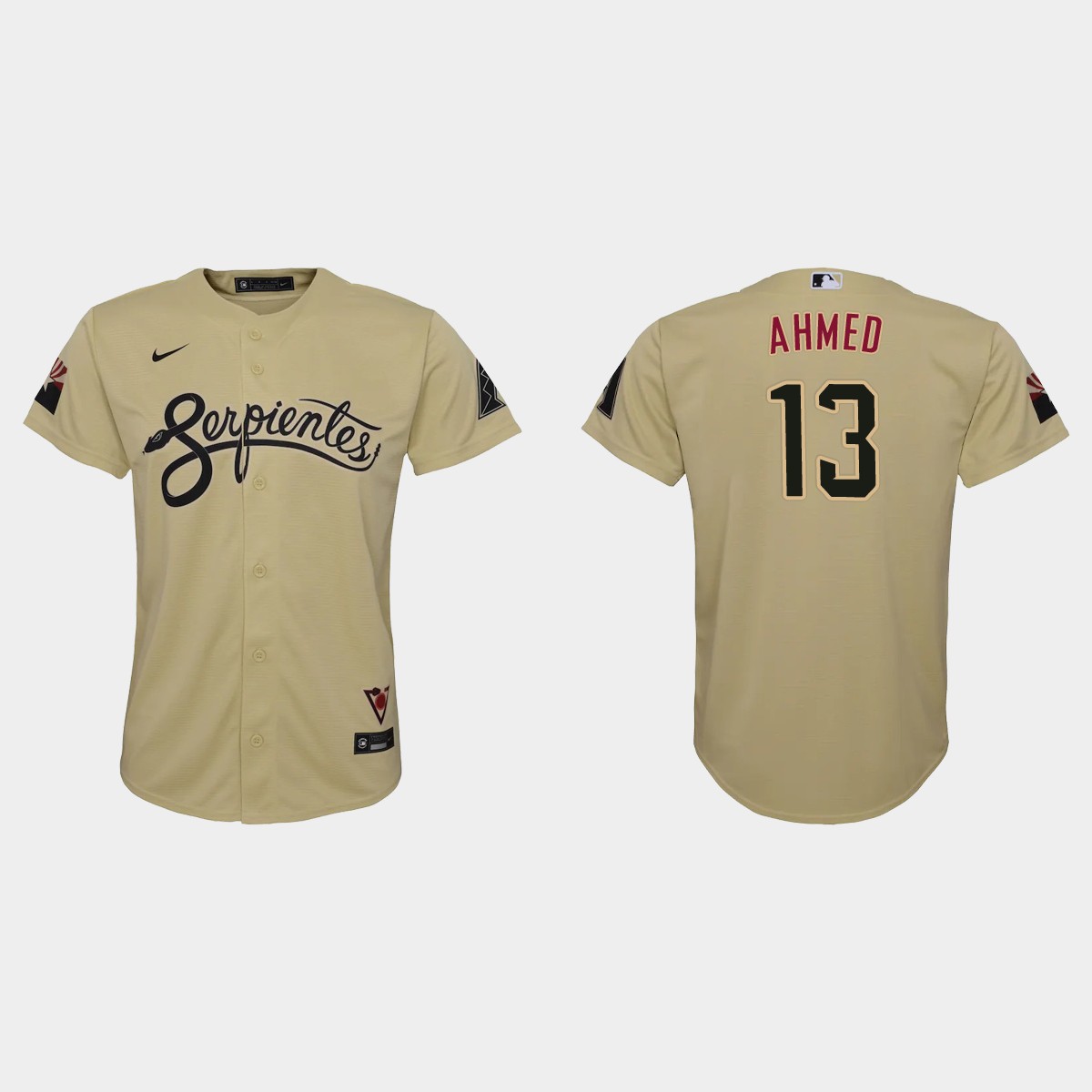 Arizona Diamondbacks #13 Nick Ahmed Youth Nike 2021 City Connect MLB Jersey Gold