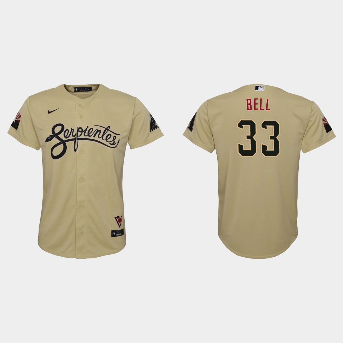 Arizona Diamondbacks #33 Jay Bell Youth Nike 2021 City Connect MLB Jersey Gold