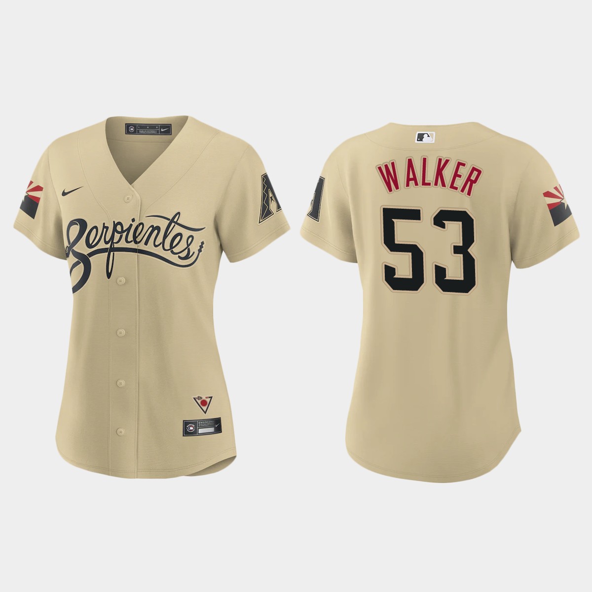 Arizona Diamondbacks #53 Christian Walker Women's Nike 2021 City Connect MLB Jersey Gold