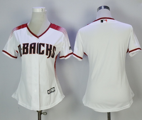 Diamondbacks Blank White Sedona Home Women's Stitched MLB Jersey