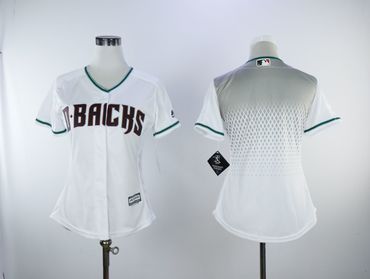 Diamondbacks White Capri Women Cool Base Jersey