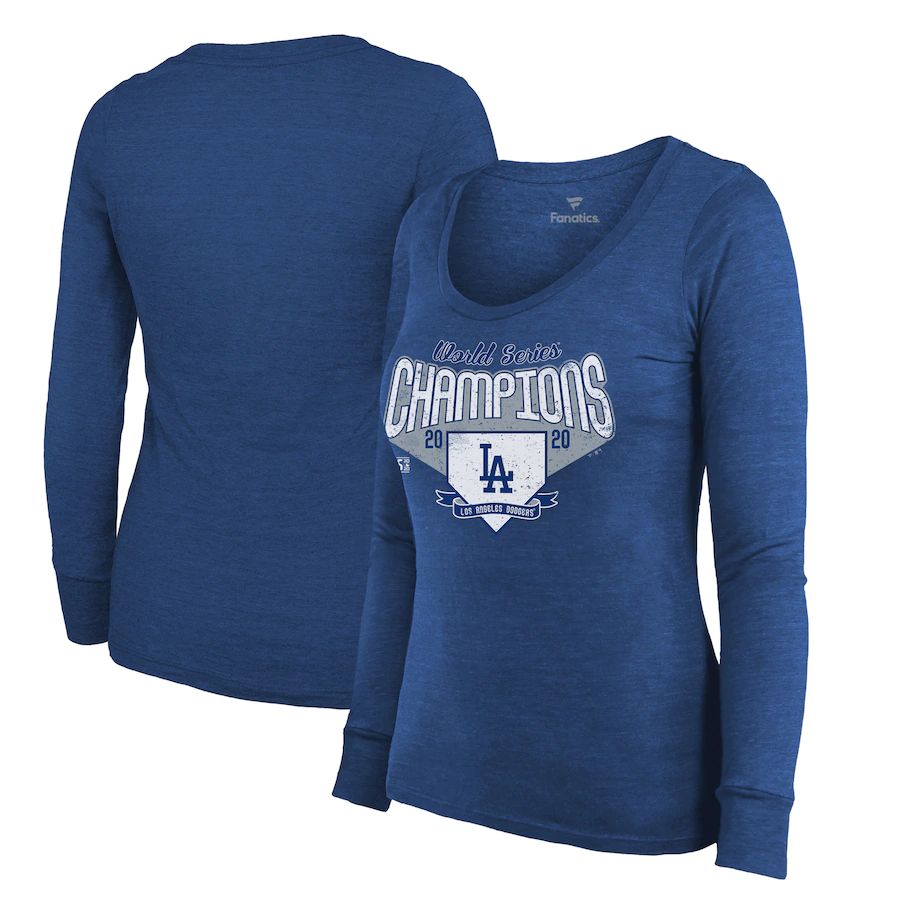 Los Angeles Dodgers Women's 2020 World Series Champions Prime Condition Long Sleeve T-Shirt Royal