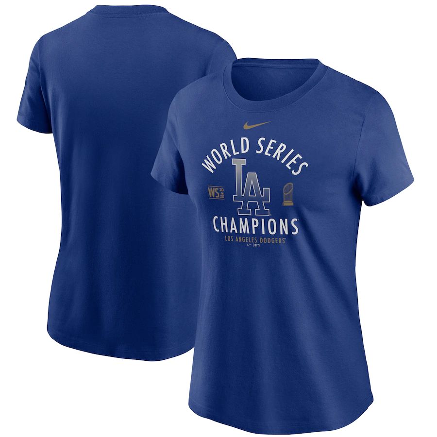 Los Angeles Dodgers Nike Women's 2020 World Series Champions T-Shirt Royal