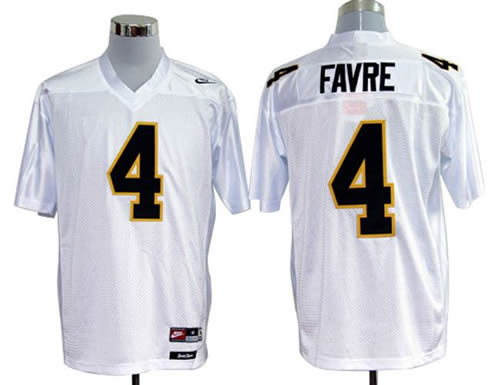 NEW southern mississippi golden eagles brett favre 4 white college football throwback jerseys