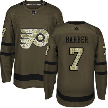 Adidas Flyers #7 Bill Barber Green Salute to Service Stitched NHL Jersey