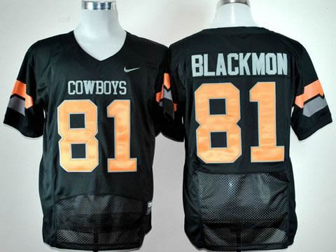 NEW oklahoma state cowboys justin blackmon 81 black pro combat college football jerseys