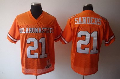 ncaa oklahoma state cowboys 21 barry sanders orange ncaa jerseys