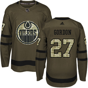 Adidas Oilers #27 Boyd Gordon Green Salute to Service Stitched NHL Jersey