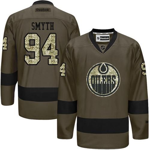 Oilers #94 Ryan Smyth Green Salute to Service Stitched NHL Jersey